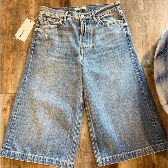 NWT GRLFRND Cosima Wide leg Jean Bermuda short in Live For You sz 28 - Picture 3 of 8